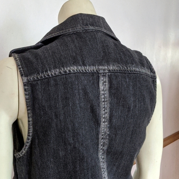 Truth + Pride Black Denim Moto Vest - Picture 9 of 9